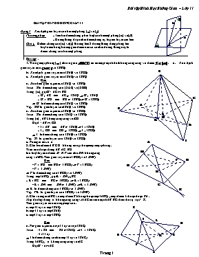 Bài tập Hình không gian 11